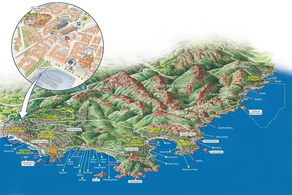 Saint-Raphaël Appartement Bord De Mer - St Raphael Corniche D'Or المظهر الخارجي الصورة